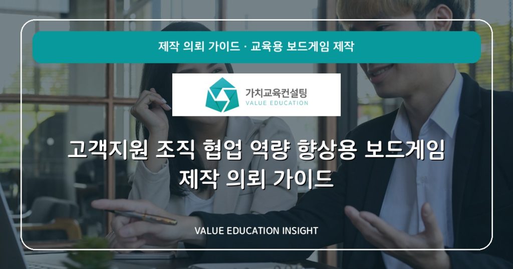 고객지원 조직 협업 역량 향상용 보드게임 제작 의뢰 가이드