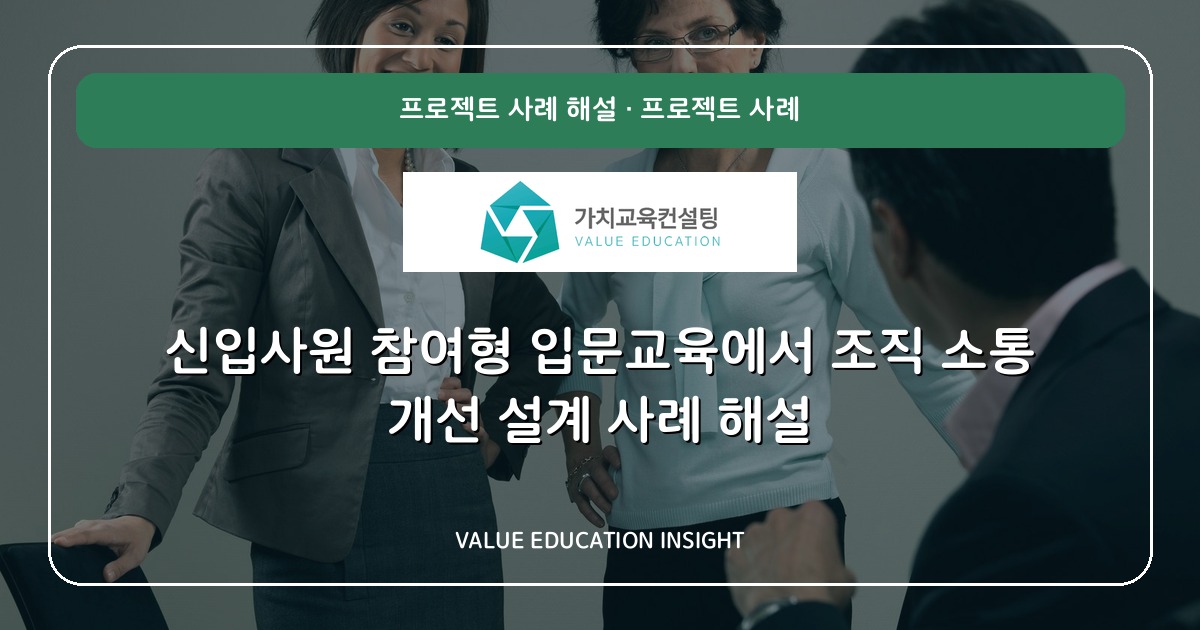 신입사원 참여형 입문교육에서 조직 소통 개선 설계 사례 해설