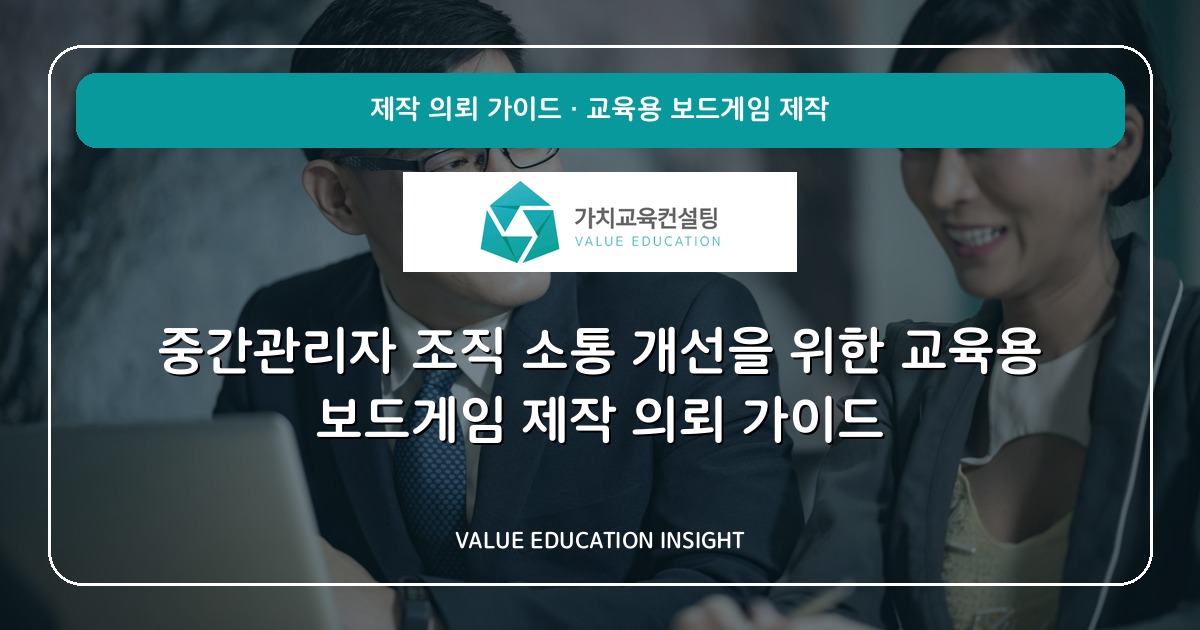 중간관리자 조직 소통 개선을 위한 교육용 보드게임 제작 의뢰 가이드
