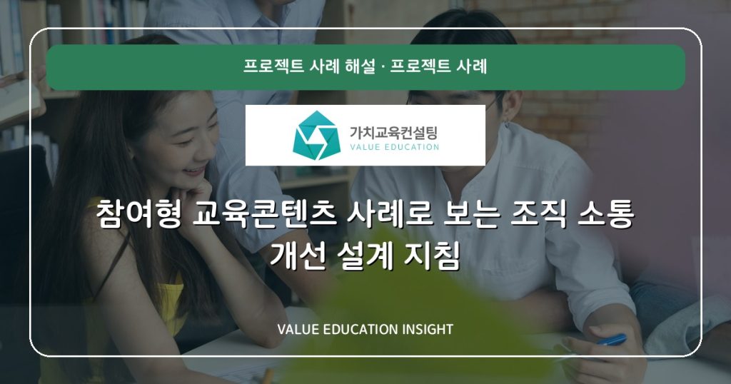 참여형 교육콘텐츠 사례로 보는 조직 소통 개선 설계 지침
