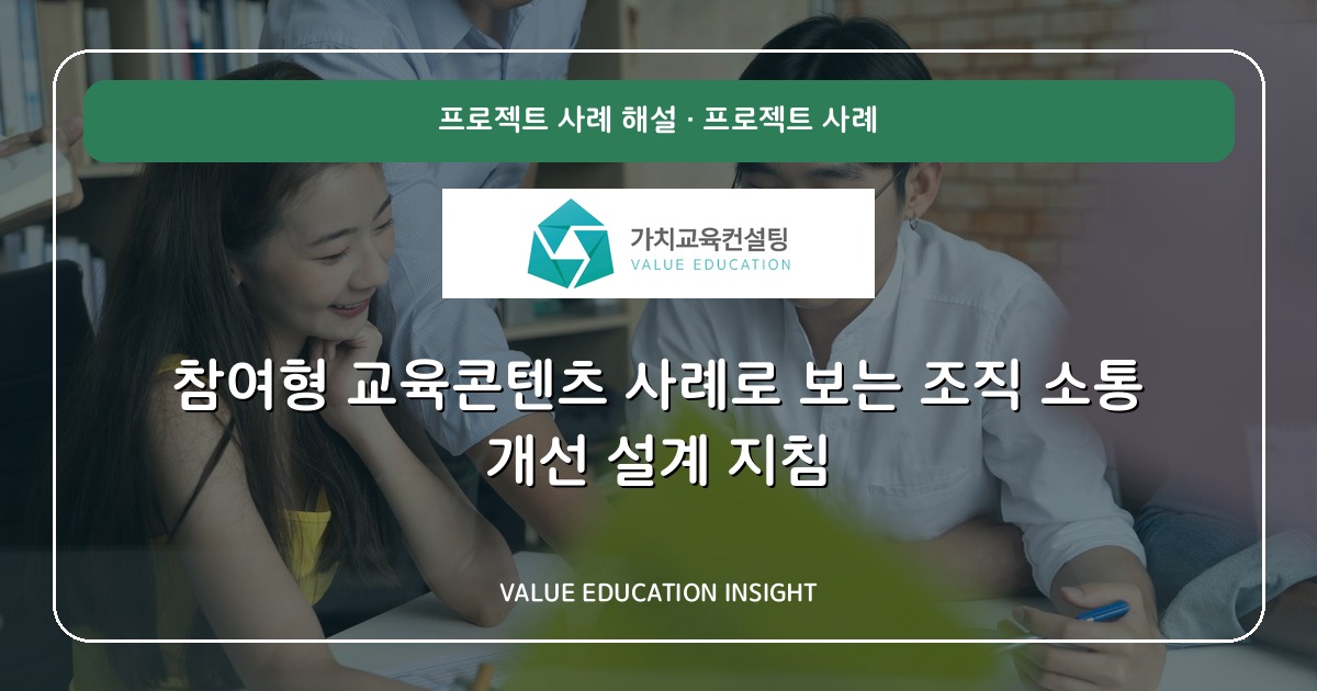 참여형 교육콘텐츠 사례로 보는 조직 소통 개선 설계 지침