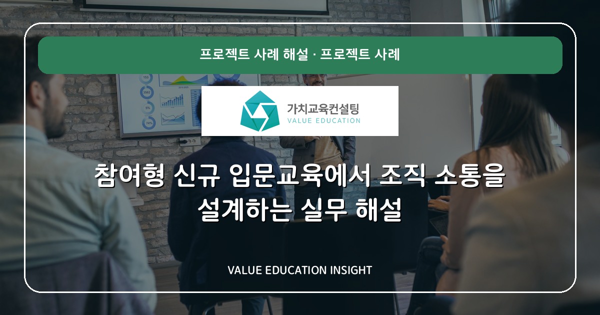 참여형 신규 입문교육에서 조직 소통을 설계하는 실무 해설