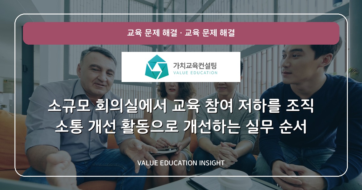 소규모 회의실에서 교육 참여 저하를 조직 소통 개선 활동으로 개선하는 실무 순서
