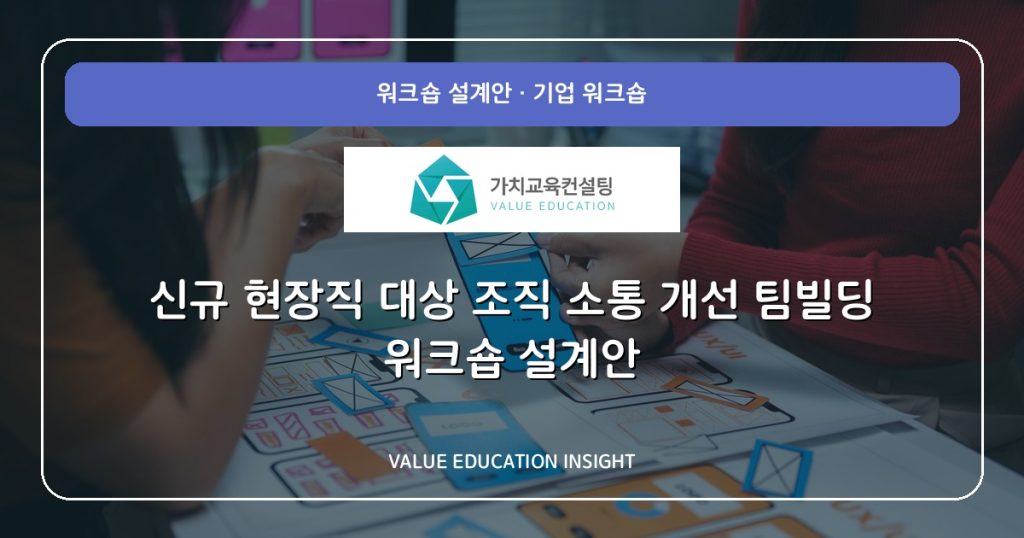 신규 현장직 대상 조직 소통 개선 팀빌딩 워크숍 설계안
