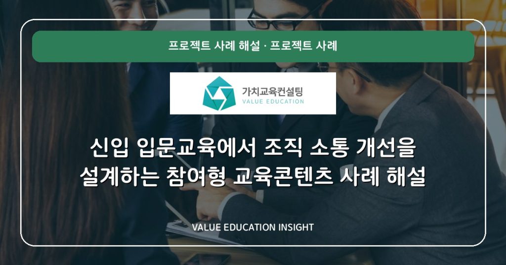 신입 입문교육에서 조직 소통 개선을 설계하는 참여형 교육콘텐츠 사례 해설