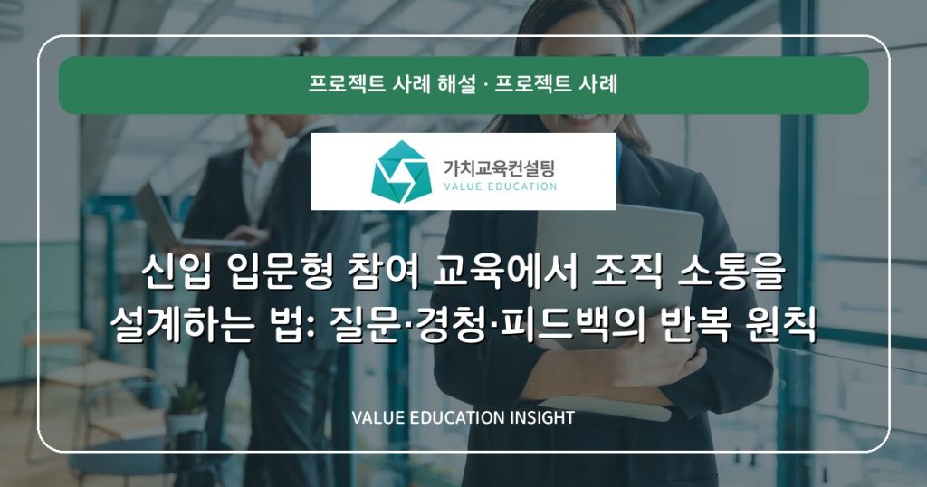 신입 입문형 참여 교육에서 조직 소통을 설계하는 법: 질문·경청·피드백의 반복 원칙