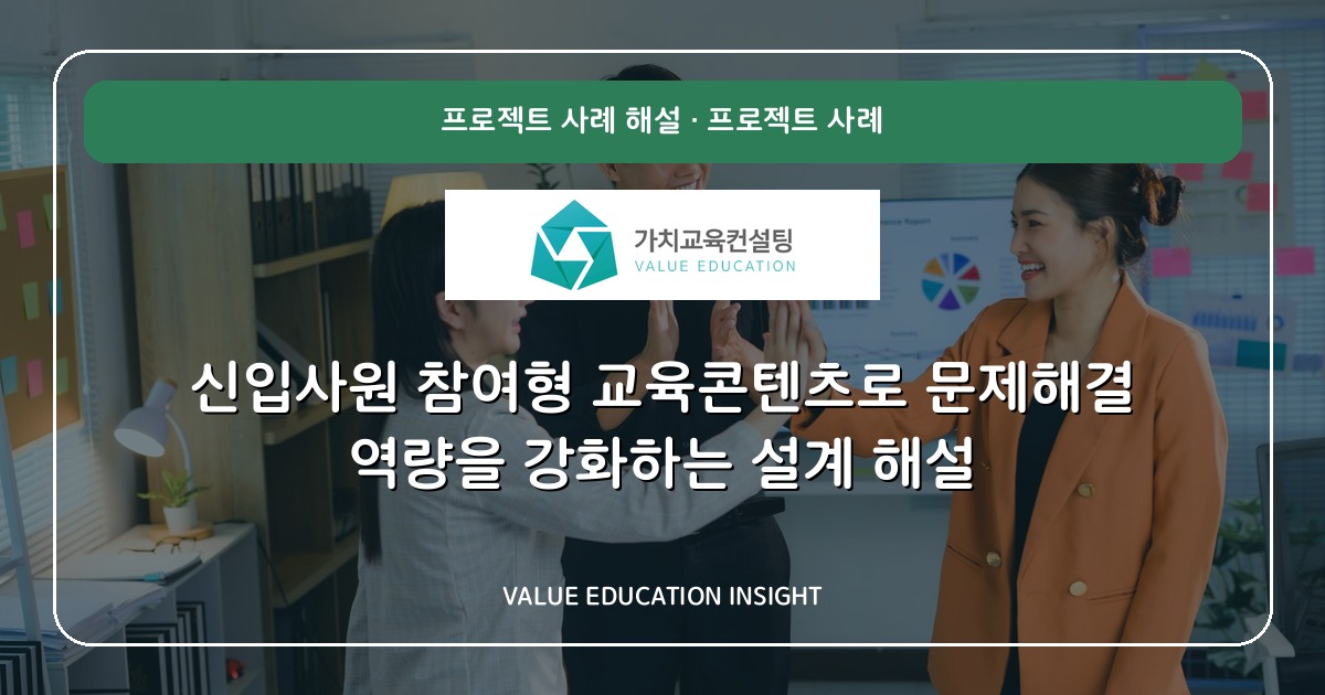 신입사원 참여형 교육콘텐츠로 문제해결 역량을 강화하는 설계 해설