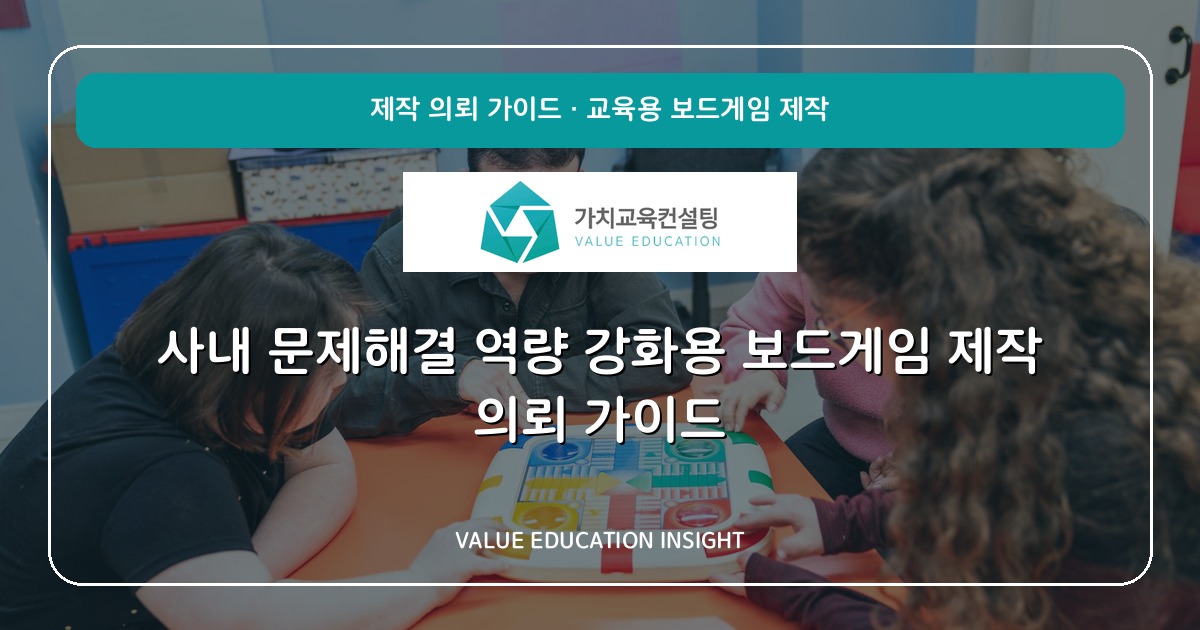 사내 문제해결 역량 강화용 보드게임 제작 의뢰 가이드