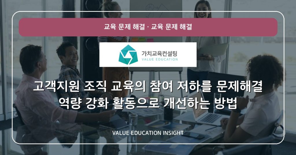 고객지원 조직 교육의 참여 저하를 문제해결 역량 강화 활동으로 개선하는 방법
