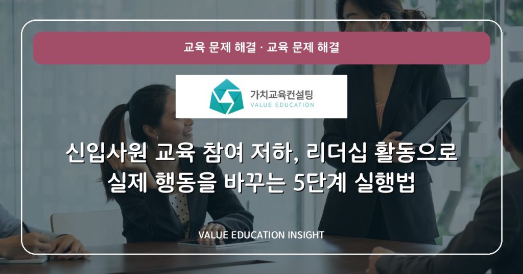신입사원 교육 참여 저하, 리더십 활동으로 실제 행동을 바꾸는 5단계 실행법