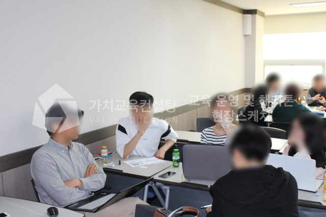 신규 입문교육에 적용하는 리더십 개발 팀빌딩 워크숍 설계 가치교육컨설팅 현장 사진