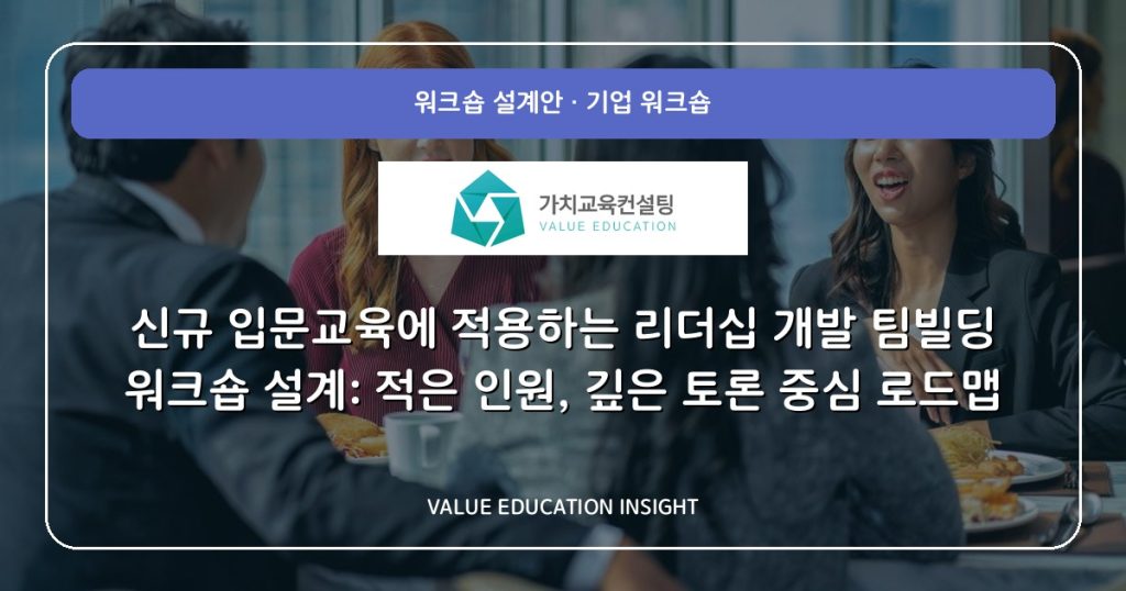 신규 입문교육에 적용하는 리더십 개발 팀빌딩 워크숍 설계: 적은 인원, 깊은 토론 중심 로드맵