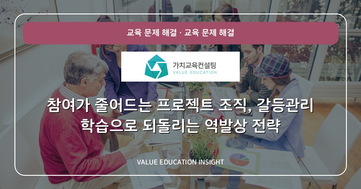 참여가 줄어드는 프로젝트 조직, 갈등관리 학습으로 되돌리는 역발상 전략