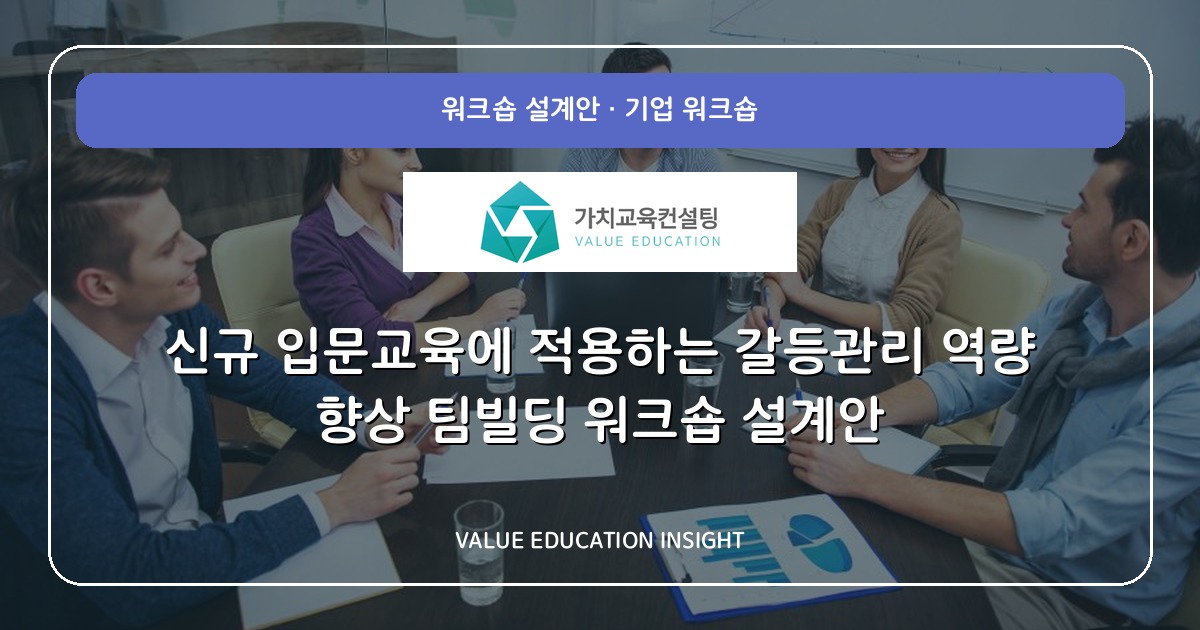 신규 입문교육에 적용하는 갈등관리 역량 향상 팀빌딩 워크숍 설계안