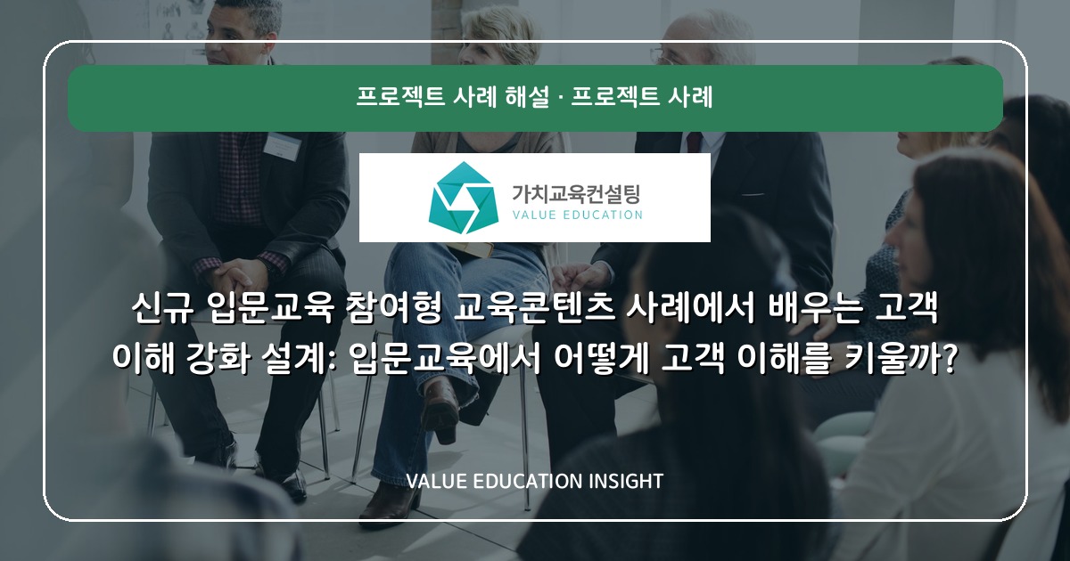 신규 입문교육 참여형 교육콘텐츠 사례에서 배우는 고객 이해 강화 설계: 입문교육에서 어떻게 고객 이해를 키울까?