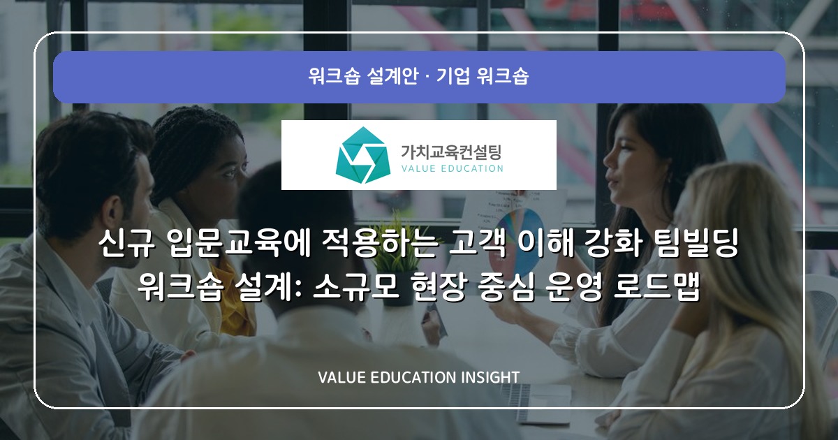 신규 입문교육에 적용하는 고객 이해 강화 팀빌딩 워크숍 설계: 소규모 현장 중심 운영 로드맵