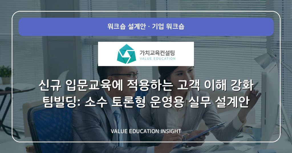 신규 입문교육에 적용하는 고객 이해 강화 팀빌딩: 소수 토론형 운영용 실무 설계안