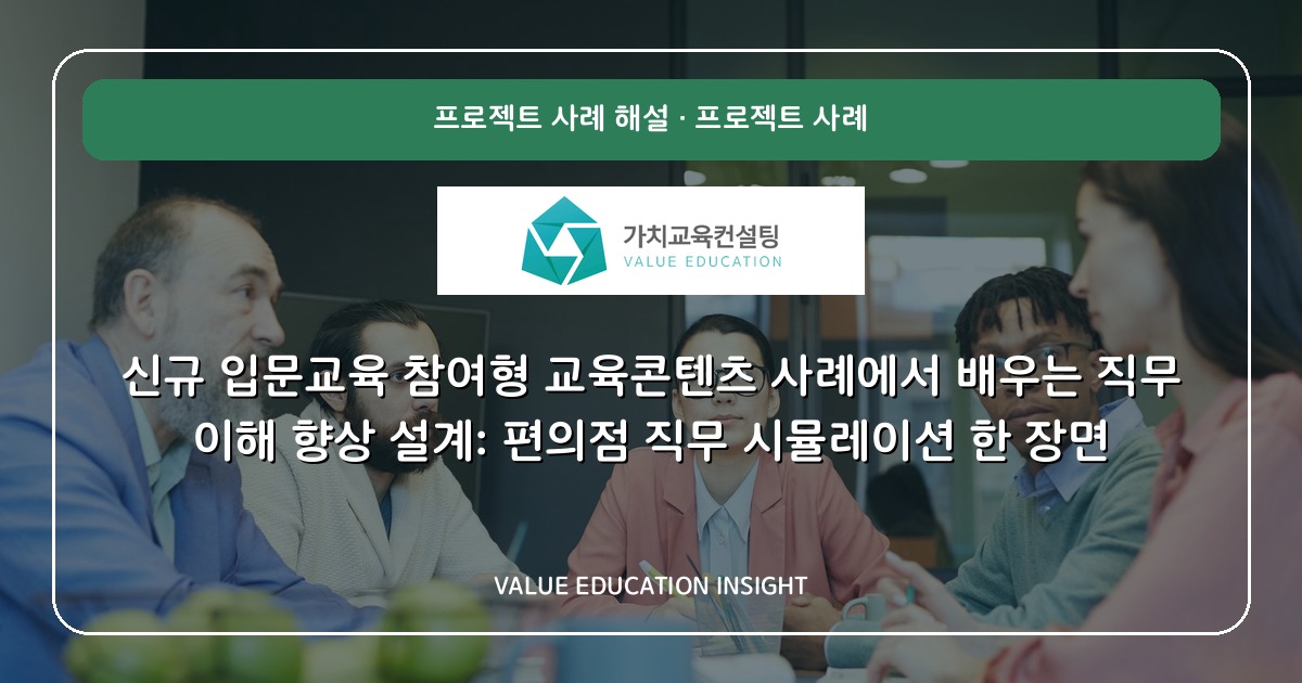 신규 입문교육 참여형 교육콘텐츠 사례에서 배우는 직무 이해 향상 설계: 편의점 직무 시뮬레이션 한 장면