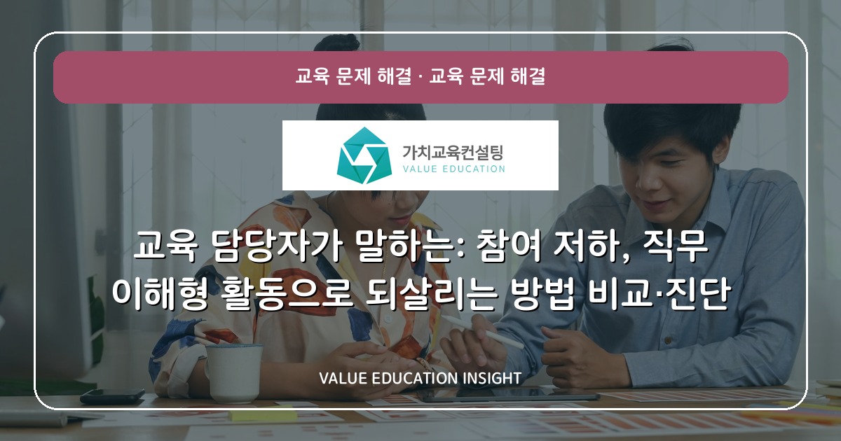 교육 담당자가 말하는: 참여 저하, 직무 이해형 활동으로 되살리는 방법 비교·진단