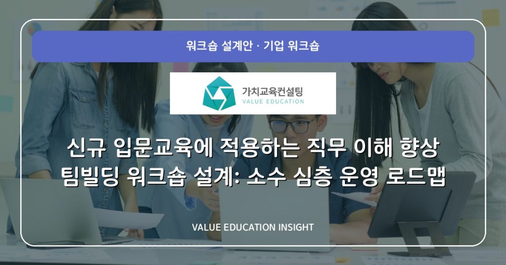 신규 입문교육에 적용하는 직무 이해 향상 팀빌딩 워크숍 설계: 소수 심층 운영 로드맵