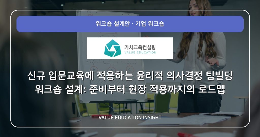 신규 입문교육에 적용하는 윤리적 의사결정 팀빌딩 워크숍 설계: 준비부터 현장 적용까지의 로드맵