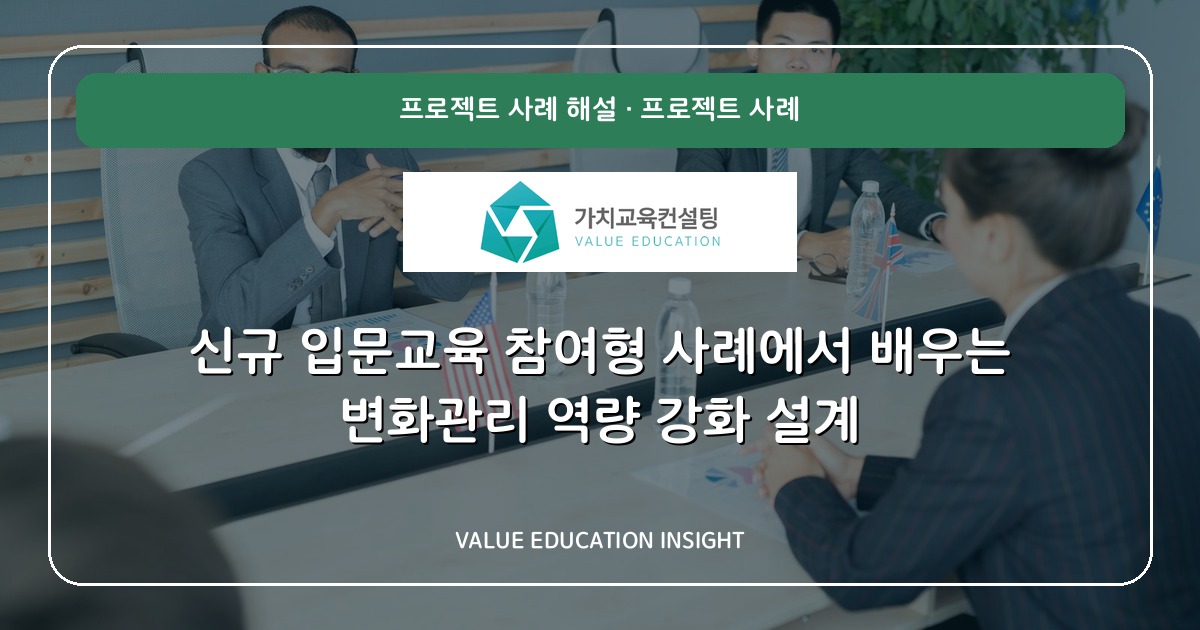 신규 입문교육 참여형 사례에서 배우는 변화관리 역량 강화 설계