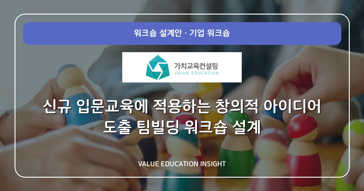 신규 입문교육에 적용하는 창의적 아이디어 도출 팀빌딩 워크숍 설계