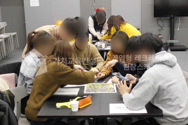 부서 간 협업과제에 적용하는 조직 소통 개선 팀빌딩 워크숍 설계 가치교육컨설팅 현장 사진