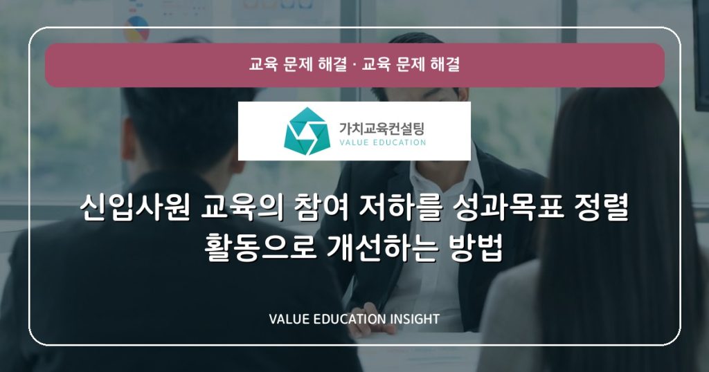 신입사원 교육의 참여 저하를 성과목표 정렬 활동으로 개선하는 방법