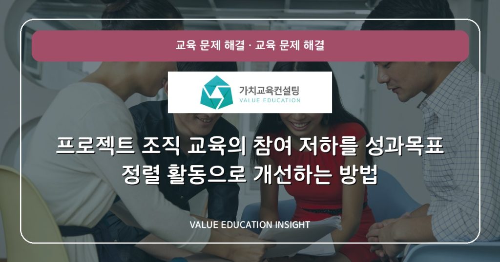 프로젝트 조직 교육의 참여 저하를 성과목표 정렬 활동으로 개선하는 방법