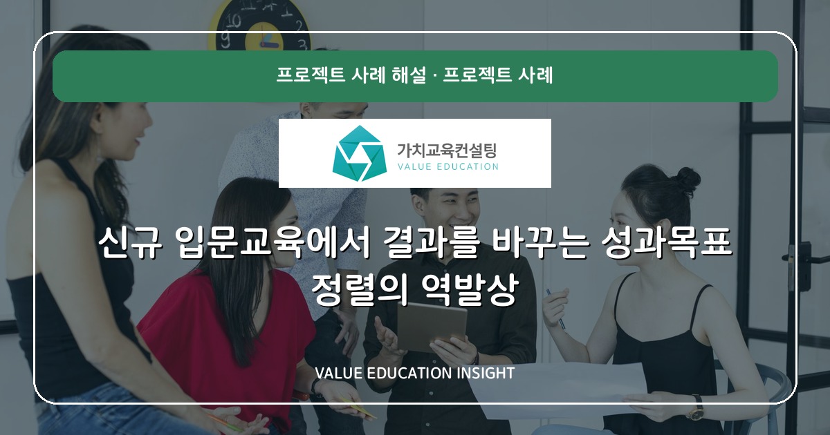 신규 입문교육에서 결과를 바꾸는 성과목표 정렬의 역발상