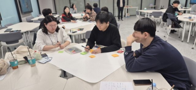 신입사원 대상 리더십 개발 게이미피케이션 강의 기획 가치교육컨설팅 현장 사진