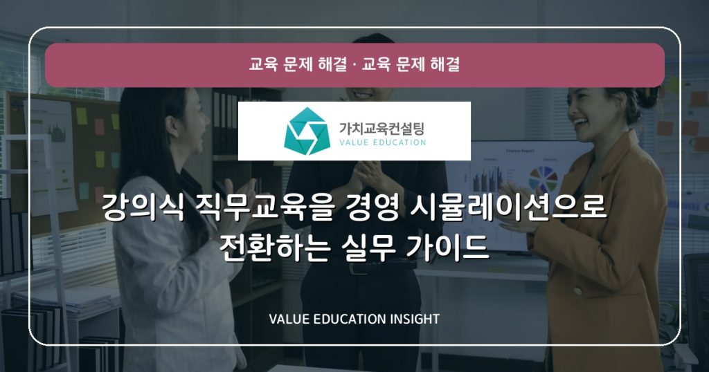 강의식 직무교육을 경영 시뮬레이션으로 전환하는 실무 가이드