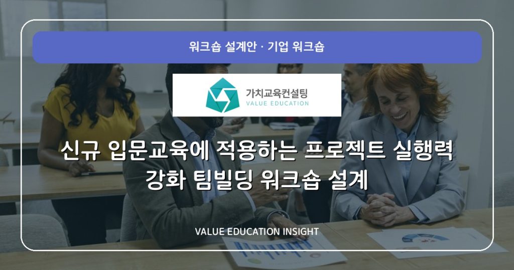 신규 입문교육에 적용하는 프로젝트 실행력 강화 팀빌딩 워크숍 설계