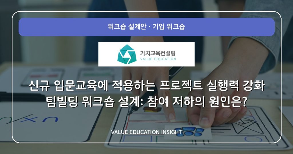 신규 입문교육에 적용하는 프로젝트 실행력 강화 팀빌딩 워크숍 설계: 참여 저하의 원인은?