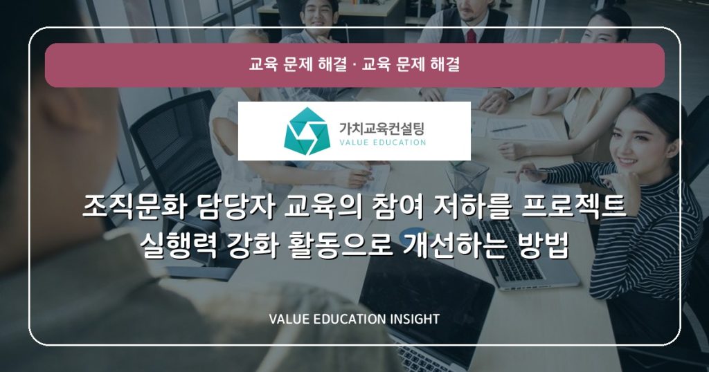 조직문화 담당자 교육의 참여 저하를 프로젝트 실행력 강화 활동으로 개선하는 방법