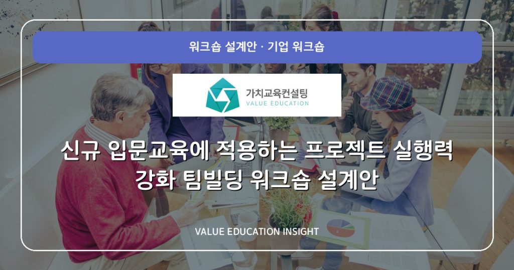 신규 입문교육에 적용하는 프로젝트 실행력 강화 팀빌딩 워크숍 설계안