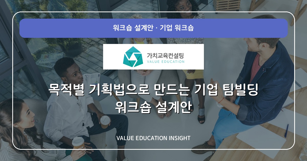 목적별 기획법으로 만드는 기업 팀빌딩 워크숍 설계안