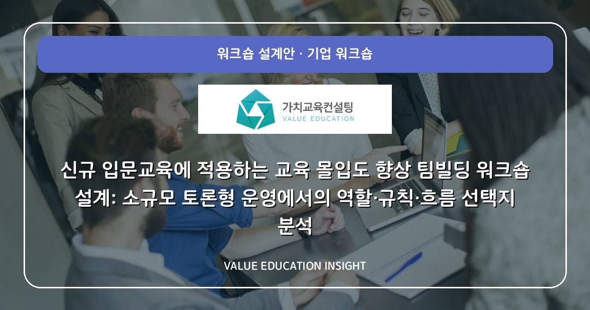 신규 입문교육에 적용하는 교육 몰입도 향상 팀빌딩 워크숍 설계: 소규모 토론형 운영에서의 역할·규칙·흐름 선택지 분석
