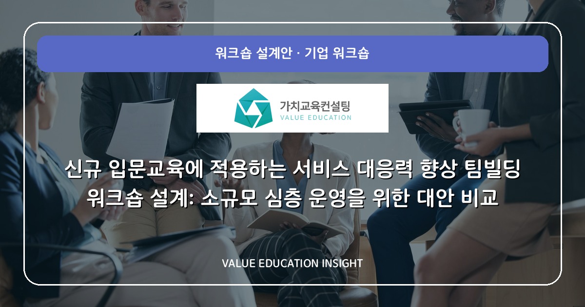 신규 입문교육에 적용하는 서비스 대응력 향상 팀빌딩 워크숍 설계: 소규모 심층 운영을 위한 대안 비교