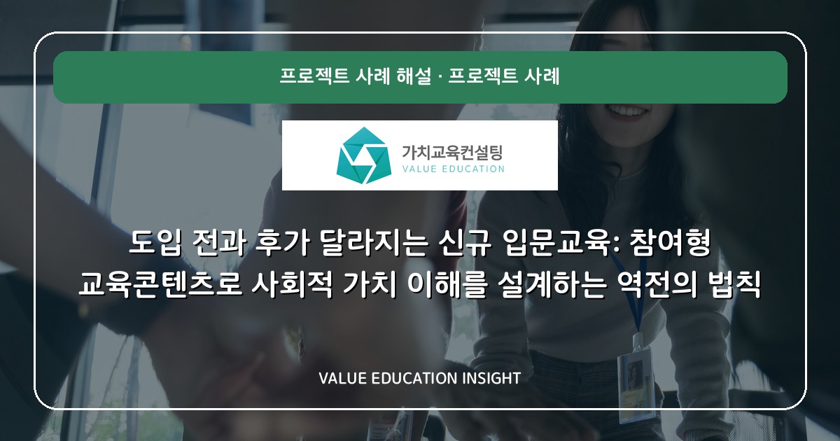 도입 전과 후가 달라지는 신규 입문교육: 참여형 교육콘텐츠로 사회적 가치 이해를 설계하는 역전의 법칙