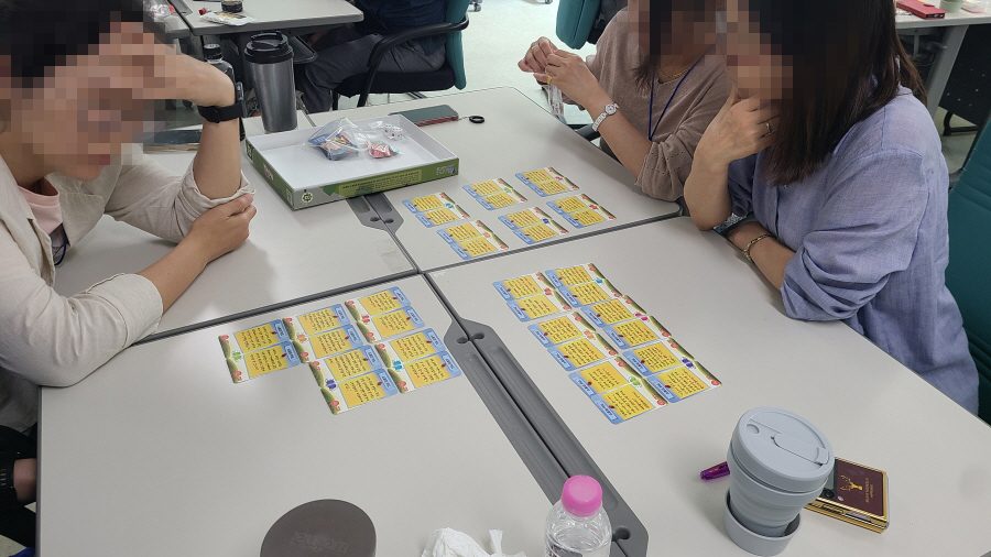 부서 간 협업과제에 적용하는 직무 이해 향상 팀빌딩 워크숍 설계 가치교육컨설팅 현장 사진