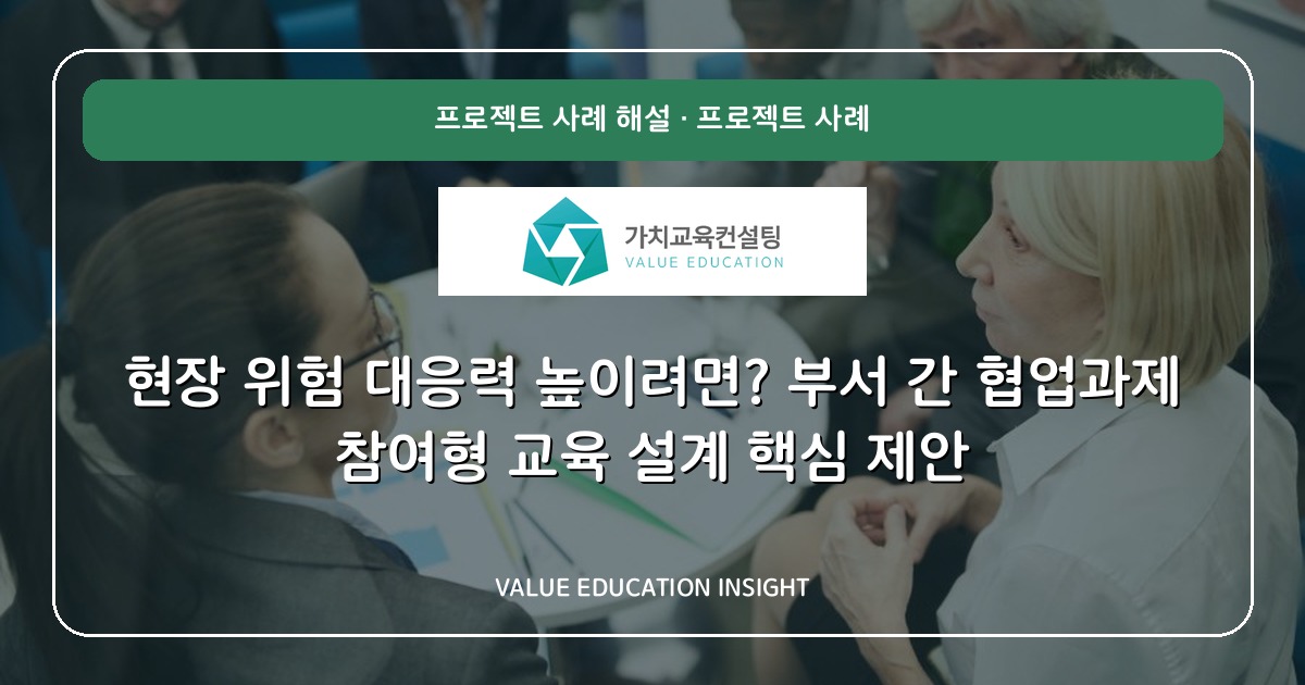 현장 위험 대응력 높이려면? 부서 간 협업과제 참여형 교육 설계 핵심 제안