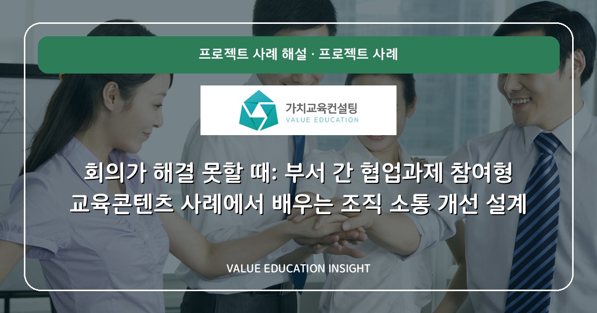 회의가 해결 못할 때: 부서 간 협업과제 참여형 교육콘텐츠 사례에서 배우는 조직 소통 개선 설계