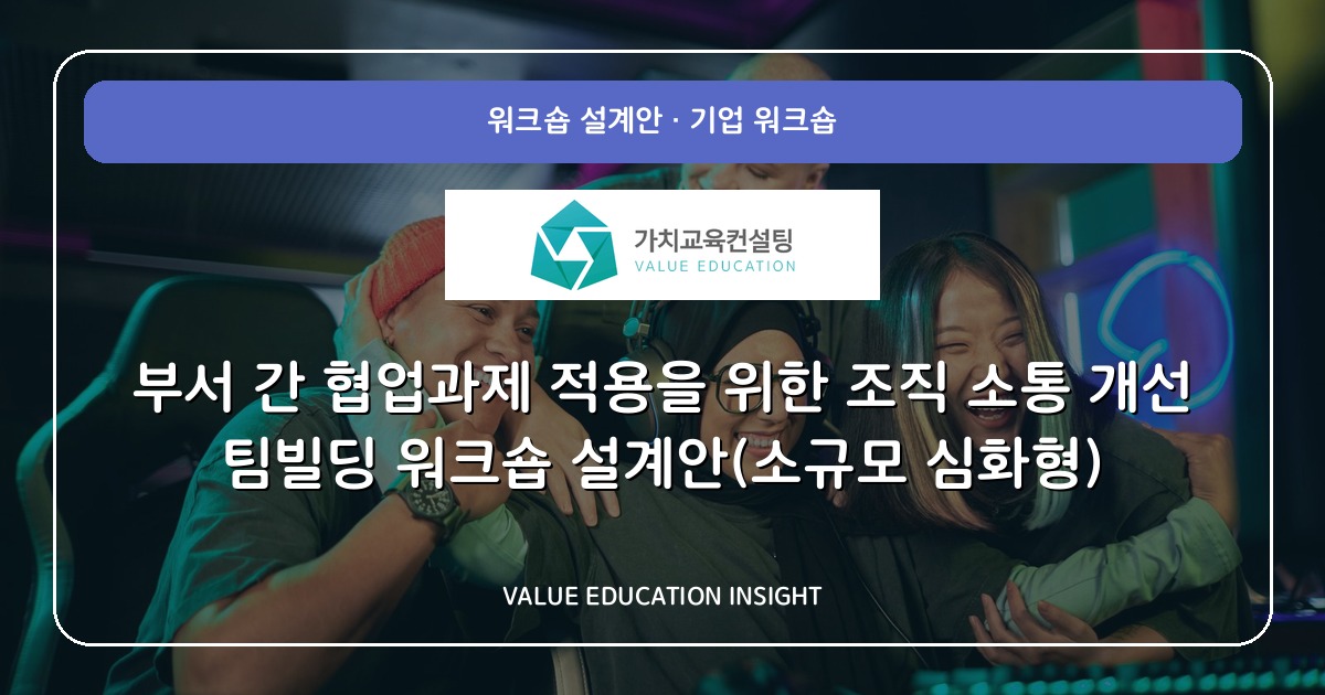 부서 간 협업과제 적용을 위한 조직 소통 개선 팀빌딩 워크숍 설계안(소규모 심화형)