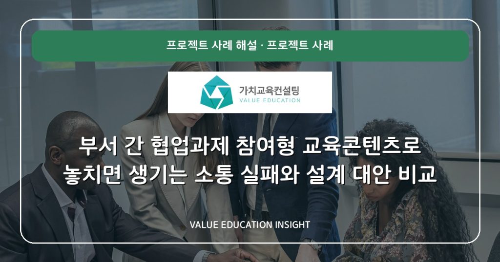 부서 간 협업과제 참여형 교육콘텐츠로 놓치면 생기는 소통 실패와 설계 대안 비교