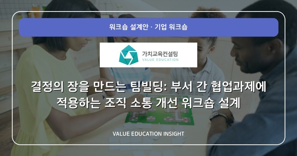 결정의 장을 만드는 팀빌딩: 부서 간 협업과제에 적용하는 조직 소통 개선 워크숍 설계