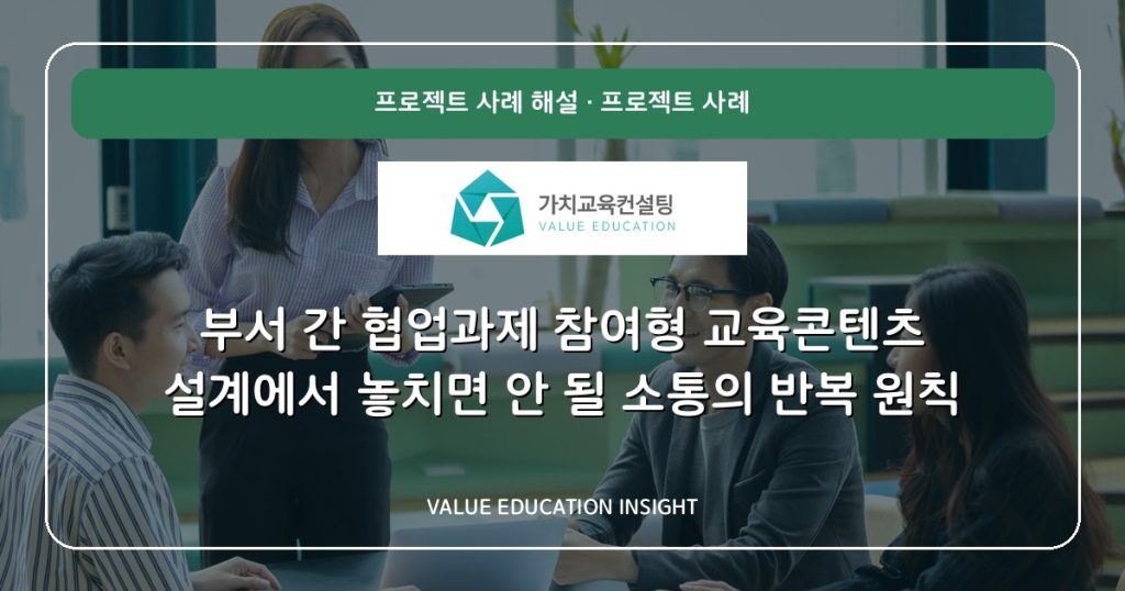 부서 간 협업과제 참여형 교육콘텐츠 설계에서 놓치면 안 될 소통의 반복 원칙