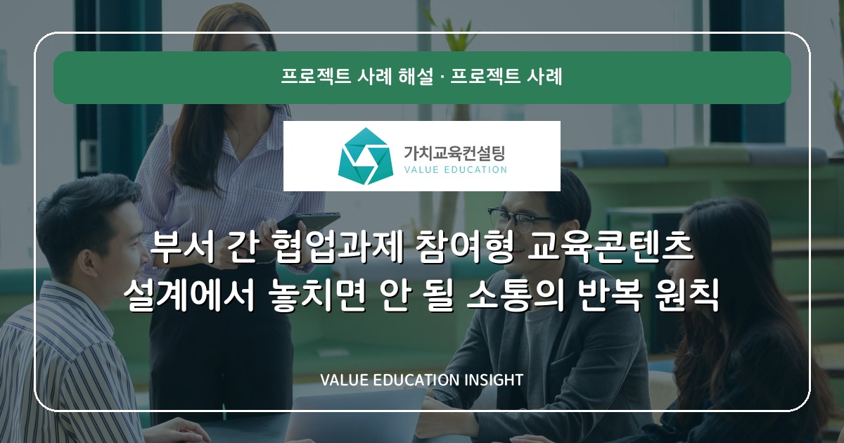 부서 간 협업과제 참여형 교육콘텐츠 설계에서 놓치면 안 될 소통의 반복 원칙
