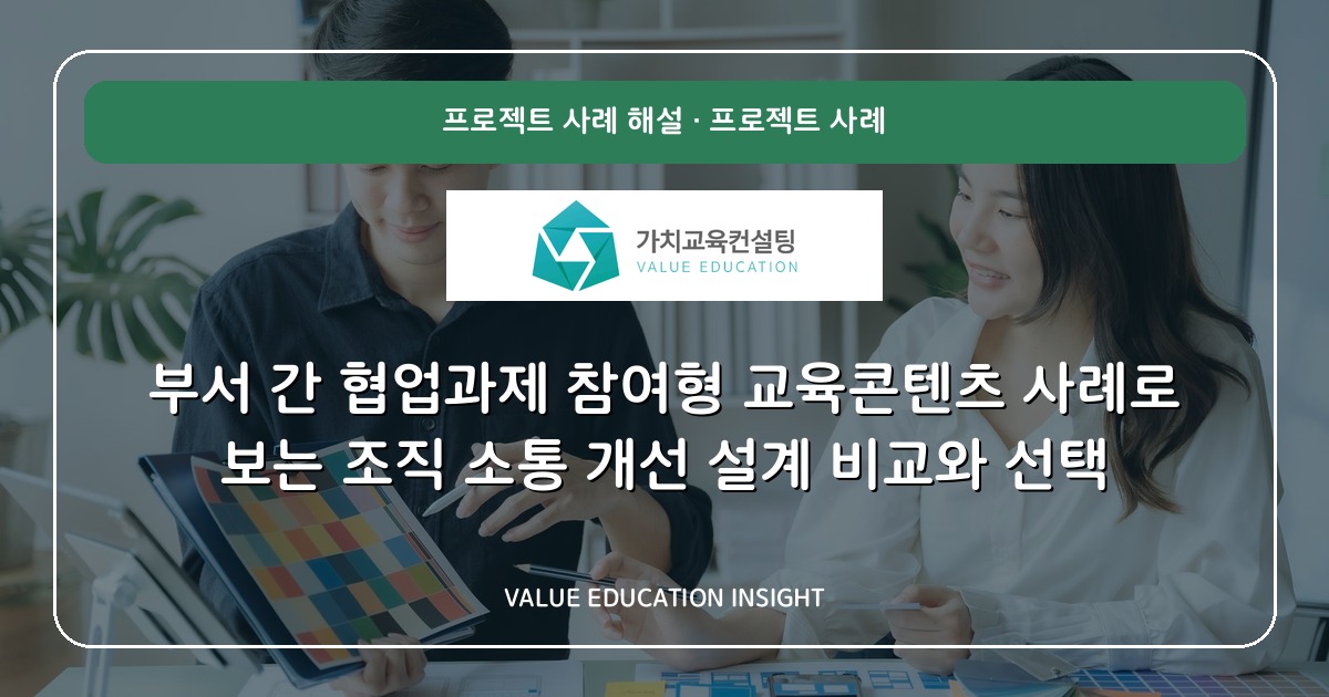 부서 간 협업과제 참여형 교육콘텐츠 사례로 보는 조직 소통 개선 설계 비교와 선택